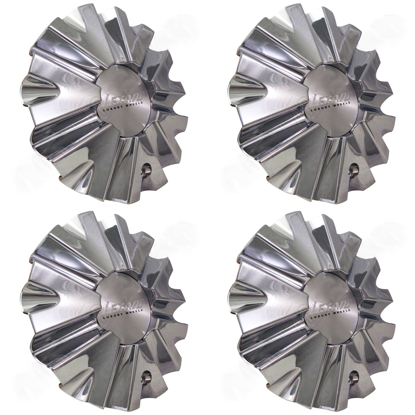 Lexani Wheels Chrome Custom Wheel Center Cap # C-112 / C-614T (4 CAPS)