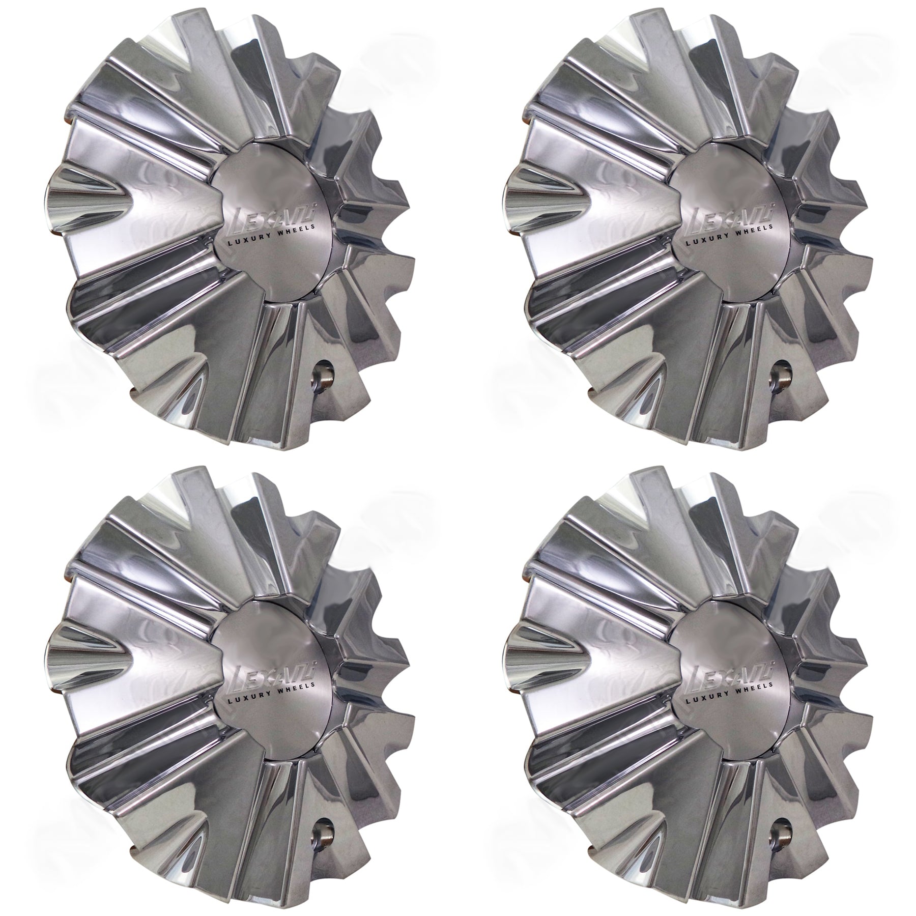 Lexani Wheels Chrome Custom Wheel Center Cap # C-112 / C-614T (4 CAPS)