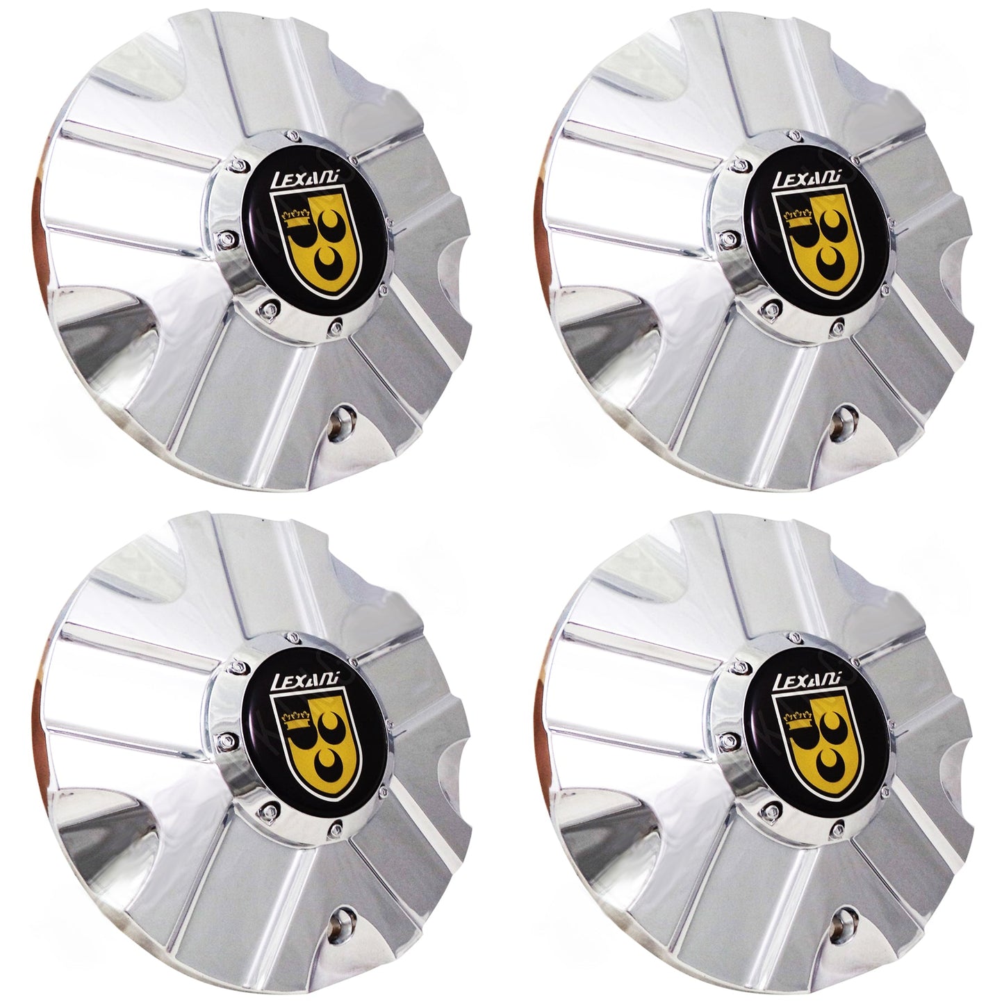 Lexani Wheels Chrome Custom Wheel Center Cap 'STERLING' # L-CAP-05 (4 CAPS)