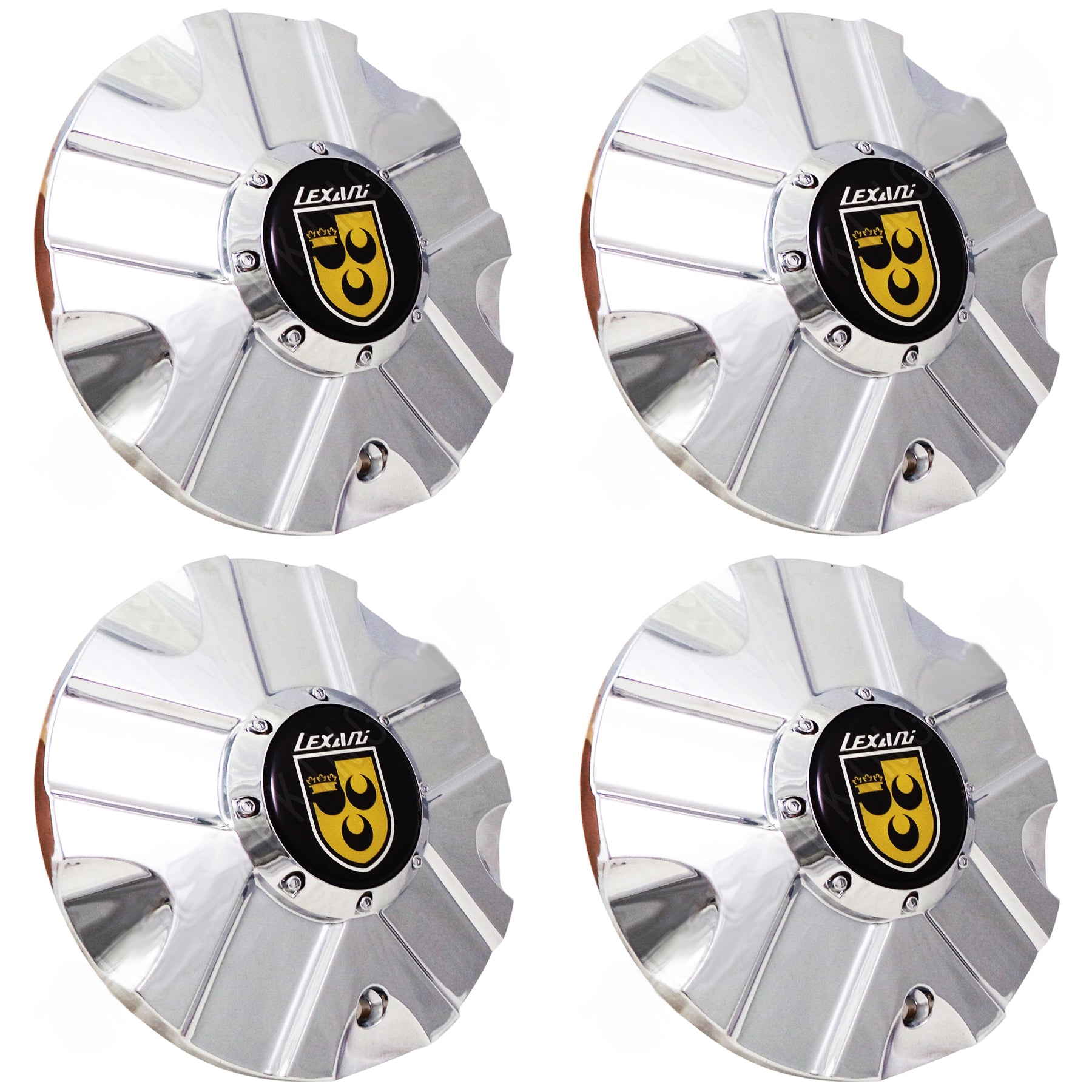 Lexani Wheels Chrome Custom Wheel Center Cap 'STERLING' # L-CAP-05 (4 CAPS)