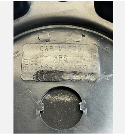 Back of Black Rhino M-873 matte black wheel center cap
