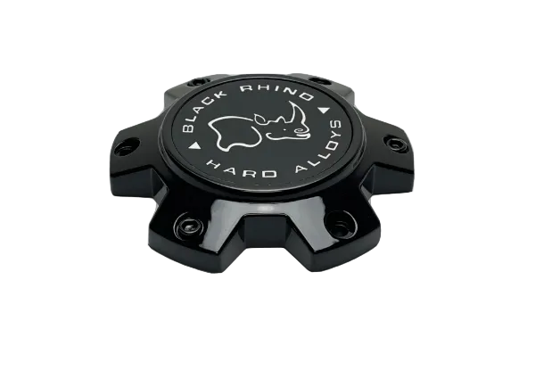 Black Rhino M-873 gloss black wheel center cap side profile