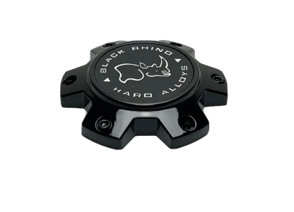 Black Rhino M-873 gloss black wheel center cap side profile