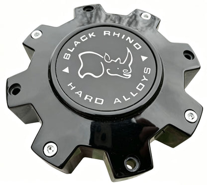 Black Rhino M-916 BK01 gloss black center cap angled view