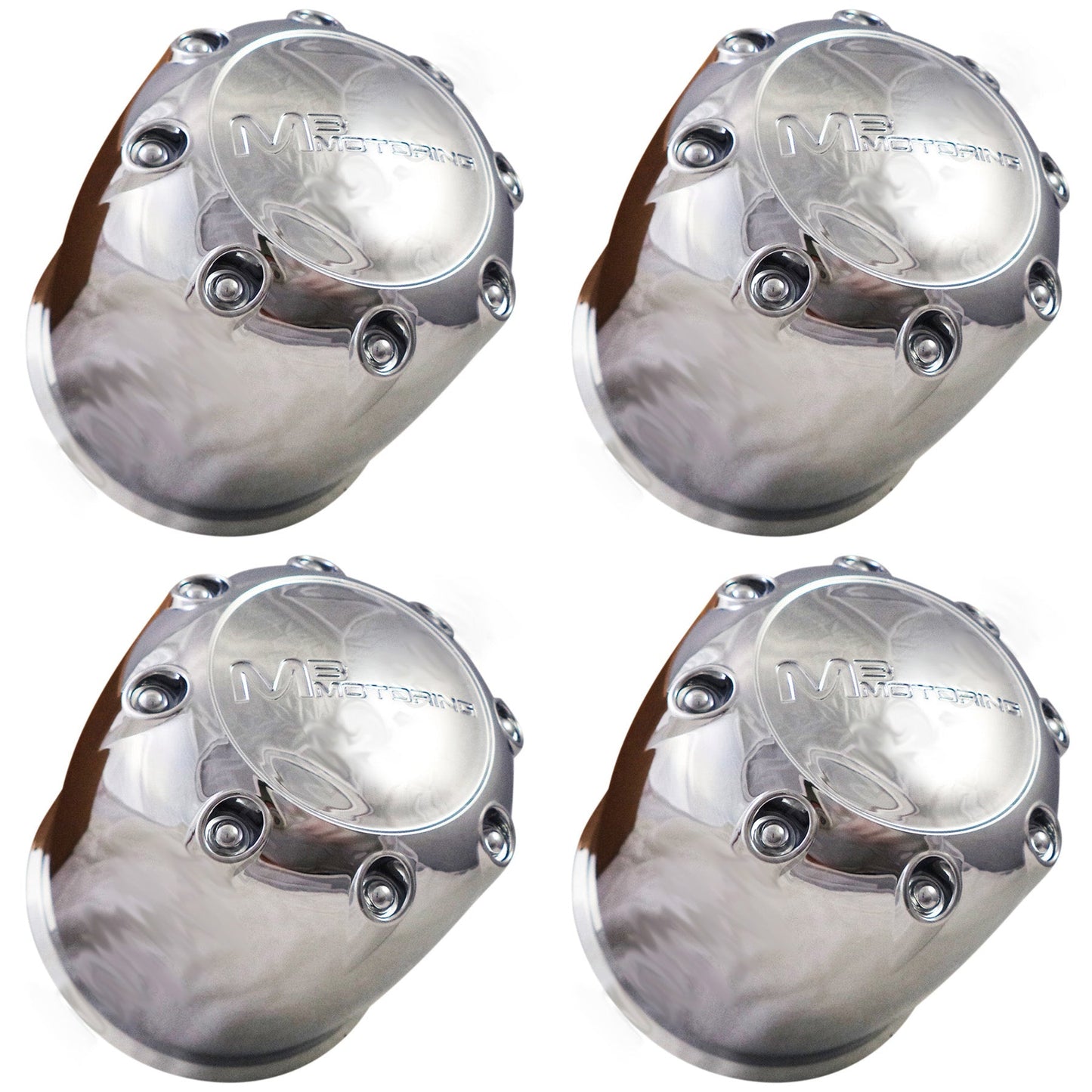 MB Motorsports Wheels 89-8125 Chrome Custom Wheel Center Caps (4 CAPS) 6 LUG