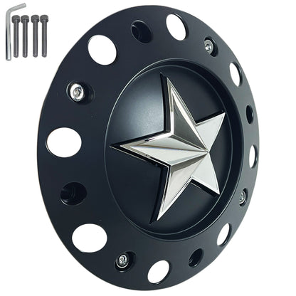 KMC XD 775 Rockstar Matte Black Wheel Center Hub Cap 8 3/8" OD 1001775B Short (4 CAPS)
