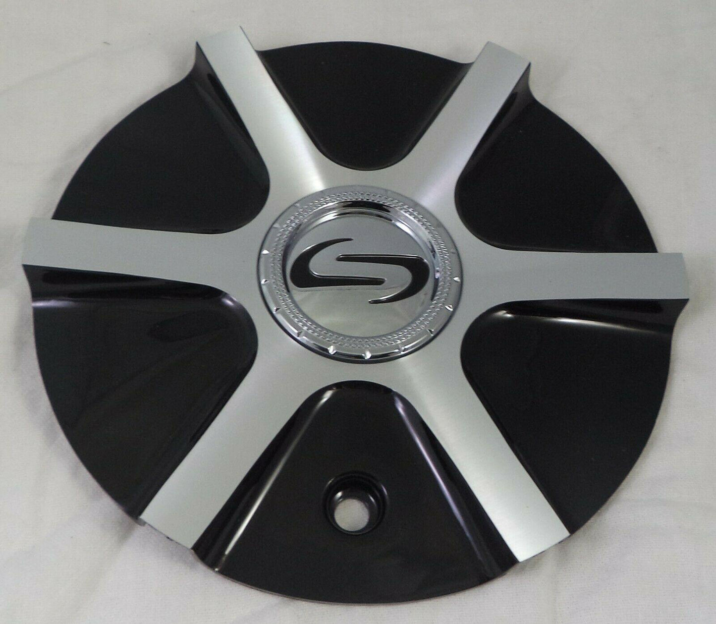 Strada Wheels Gloss Black / Silver Custom Wheel Center Cap Caps # S07 (1 CAP)