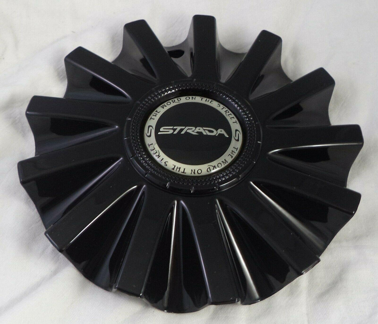 Strada Wheels Gloss Black Custom Wheel Center Cap Caps # 11812285F-4 (1 CAP)