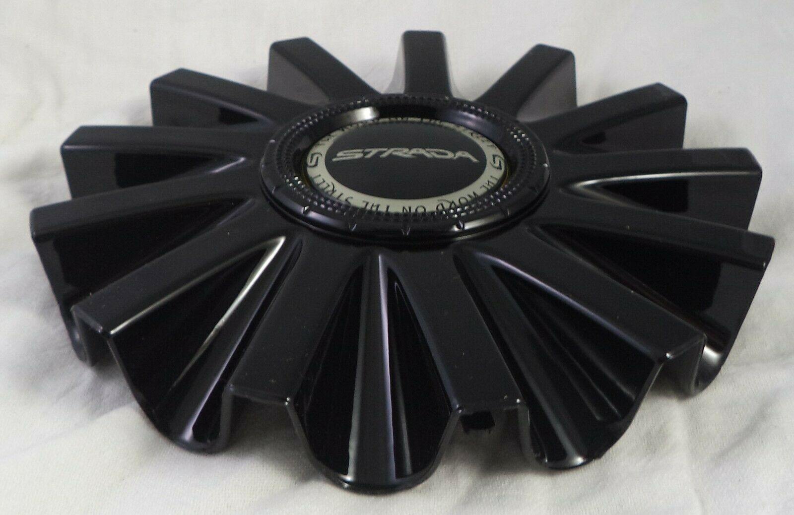 Strada Wheels Gloss Black Custom Wheel Center Cap Caps # 11812285F-4 (1 CAP)