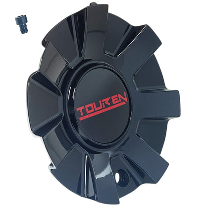 Touren TR60 3260 16" 17" Gloss Black / Red Wheel Rim Center Cap C1032601R (1 CAP)