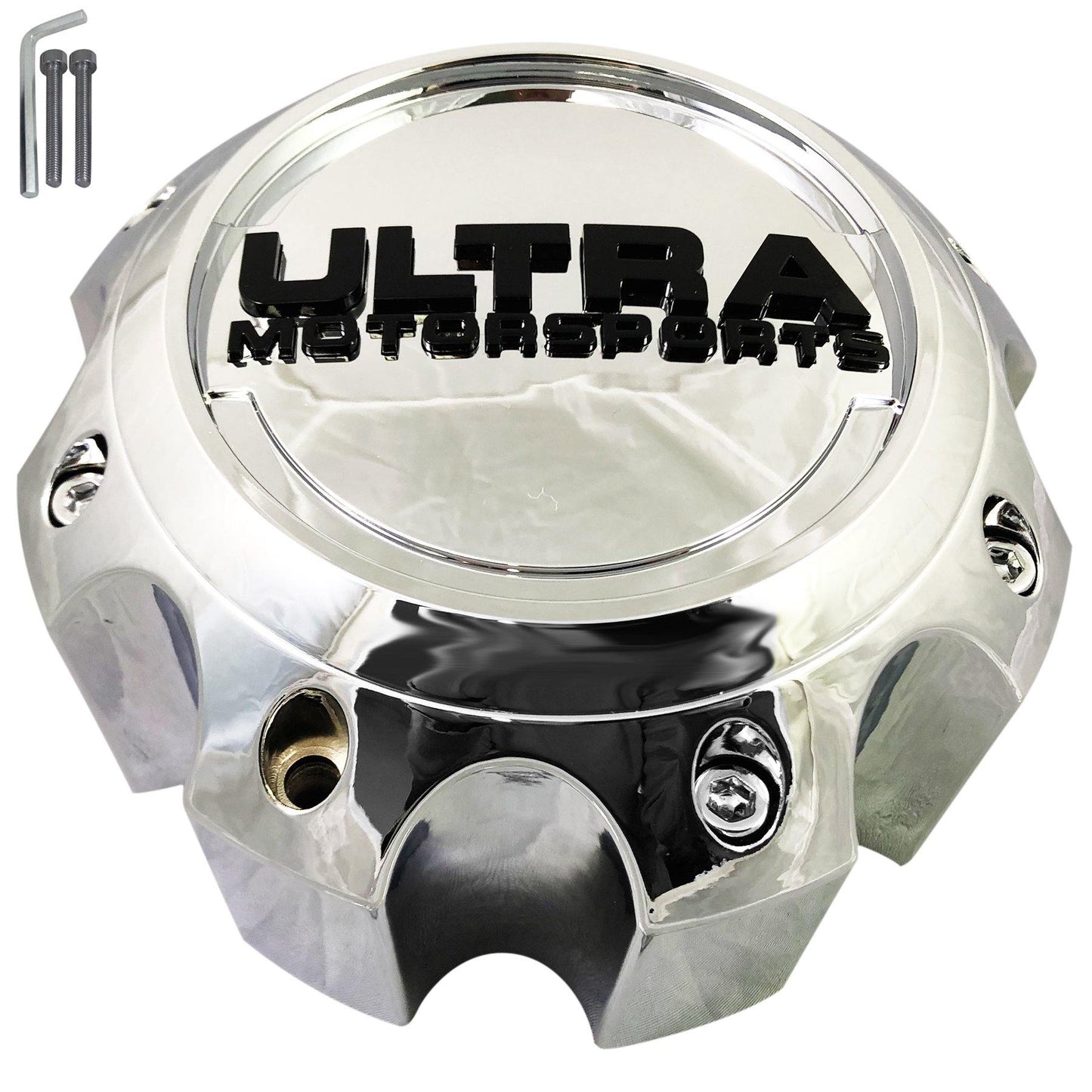 Ultra Wheels Chrome Wheel Center Cap # 89-9782-UP (1 CAP) NEW + BOLTS