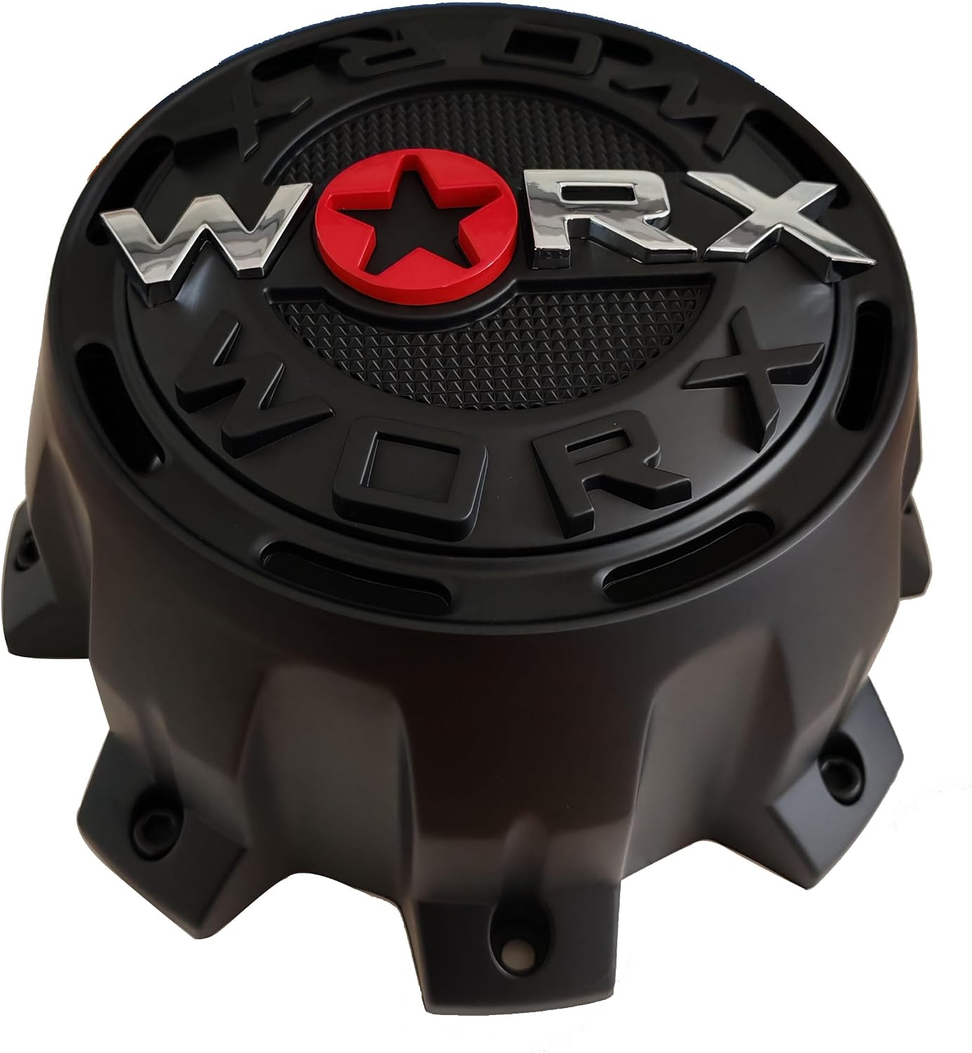 WORX 30171765F-2 matte black center cap angled view