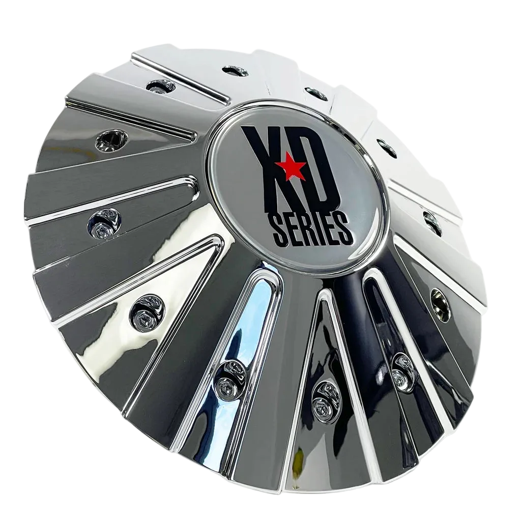 KMC XD 846L215 chrome wheel center cap front view