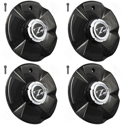 Zinik Wheels Gloss Black Custom Wheel Center Caps # Z20 / SY-CAP (4 CAPS)